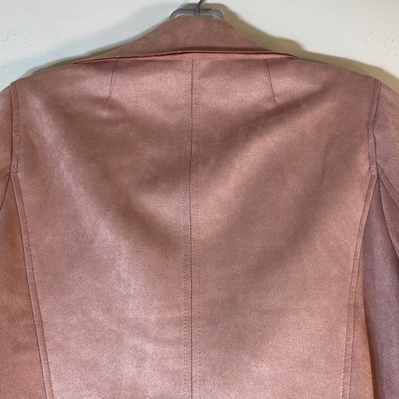 🎉🎉🎉Host Pick 🎊🎊🎊NWT. Boho E & M Faux Leather Moto Jacket Soft Blush. Medium - Picture 11 of 12
